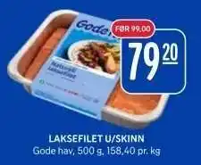 Rema 1000 LAKSEFILET U/SKINN tilbud