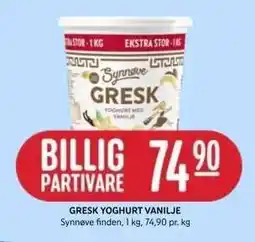 Rema 1000 GRESK YOGHURT VANILJE tilbud