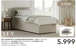 Skeidar Xov komfort 1 oppbevaringsseng tilbud