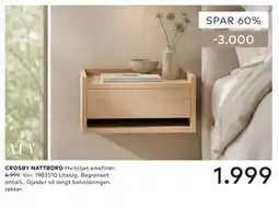 Skeidar CROSBY NATTBORD tilbud
