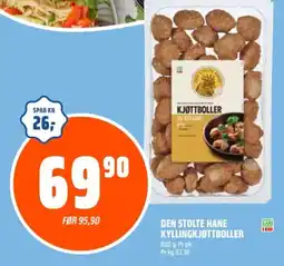 Coop Obs Den Stolte Hane Kyllingkjøttboller tilbud
