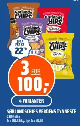 Coop Obs Sørlandschips verdens tynneste tilbud