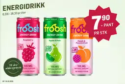 Holdbart Froosh energidrikk tilbud