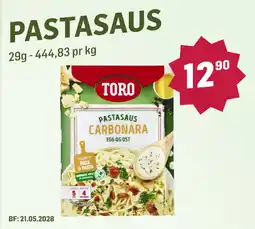 Holdbart Toro pastasaus carbonara egg og ost tilbud