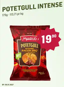 Holdbart Maarud Potetgull Intense Bacon BBQ Style tilbud