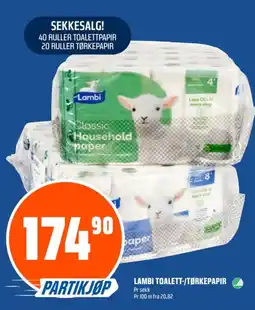 Coop Obs Lambi toalett-/tørkepapir tilbud