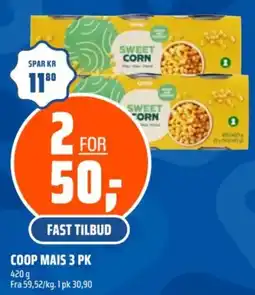 Coop Obs Coop Mais 3 pk tilbud