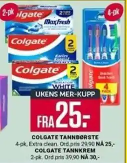 Europris Colgate tannbørste tilbud