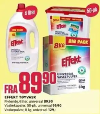 Effekt tøylvask