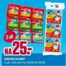 Europris Smurf/Gomp tilbud
