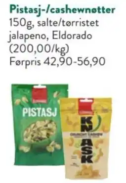 Jacobs Eldorado Pistasj-/cashewnøtter tilbud