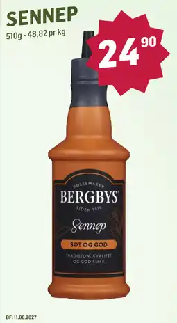 Holdbart Bergbys Sennep tilbud