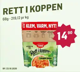 Holdbart Toro Rett i koppen tilbud