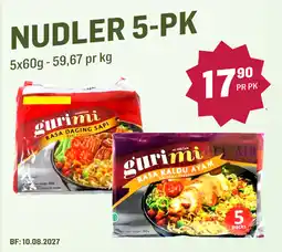 Holdbart Gurimi nudler 5-pk tilbud