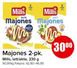 Spar Mills majones lett/ekte tilbud