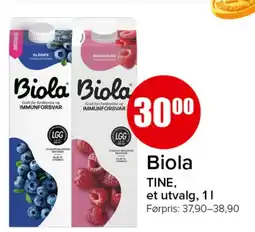 Spar Biola Tine, et utvalg tilbud