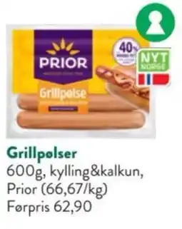 Jacobs Prior Grillpølser tilbud