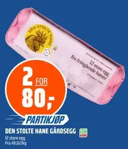 Coop Obs Den Stolte Hane Gårdsegg tilbud
