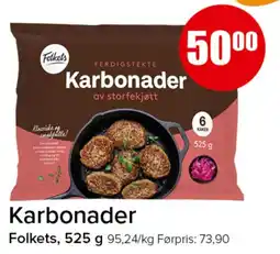 Spar Folkets Karbonader tilbud