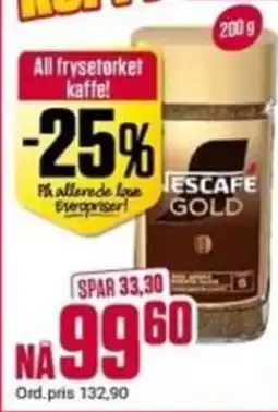 Europris All fryseterket kaffe tilbud