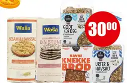 Spar Waså sesam & havssalt knekkebrød tilbud