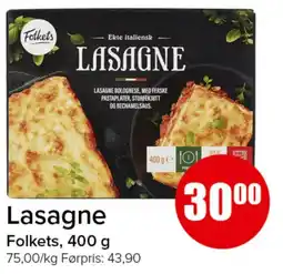Spar Folkets Lasagne tilbud