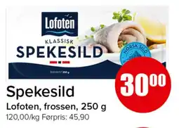 Spar Lofoten spekesild tilbud