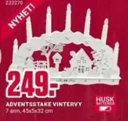 Europris Husk batterer adventsstake vintervy tilbud