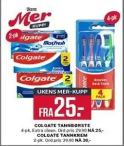 Europris Colgate tannbørste tilbud