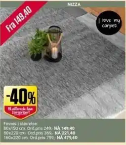 Europris Nizza carpet tilbud