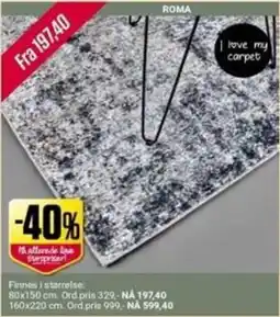 Europris Roma carpet tilbud