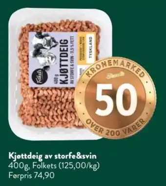 Folkets kjøttdeig av storfe&svin