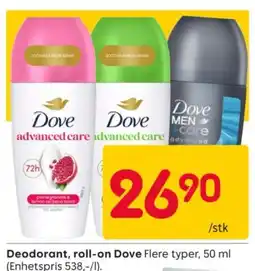Rusta Dove deodorant roll-on tilbud