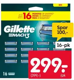 Rusta Gillette Mach3 tilbud