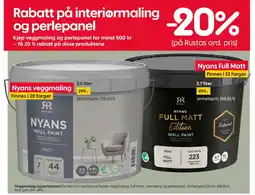 Rusta Veggmaling og perlepanel tilbud