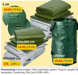 Rusta Presenning Presenninger tilbud