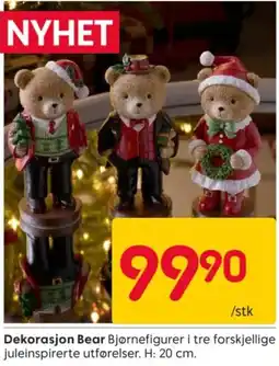 Rusta Dekorasjon Bear Bjørnefigurer tilbud