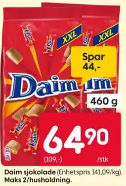 Rusta Daim sjokolade tilbud