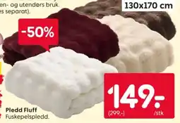Rusta Pledd Fluff Fuskepelspledd tilbud