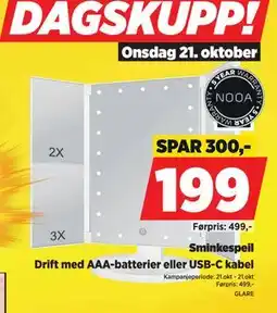 POWER Sminkespeil tilbud