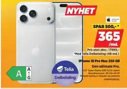 POWER iPhone 18 Pro Max 256 GB tilbud