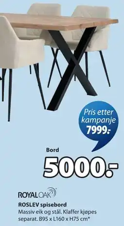 JYSK ROSLEV spisebord tilbud