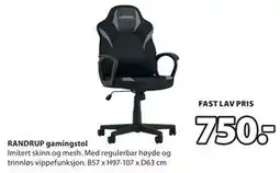 JYSK RANDRUP gamingstol tilbud