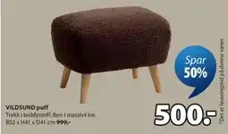 JYSK VILDSUND puff tilbud