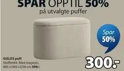 JYSK GISLEV puff tilbud