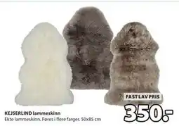JYSK KEJSERLIND lammeskinn tilbud