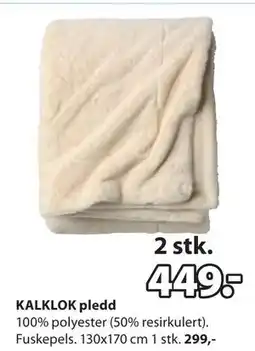 JYSK KALKLOK pledd tilbud
