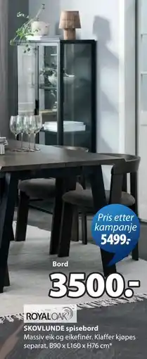 JYSK SKOVLUNDE spisebord tilbud