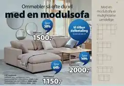 JYSK LYBY modulsofa tilbud