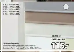 JYSK SENJA rullegardin tilbud